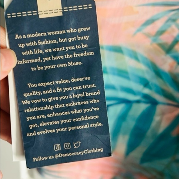 Democracy Aqua Multi Color Palm Swimwear Coverup - Picture 15 of 16